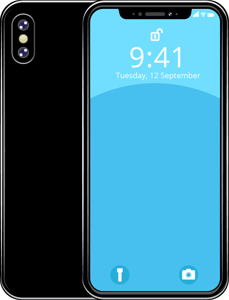Flat-design-iphone-x-with-different-views.png